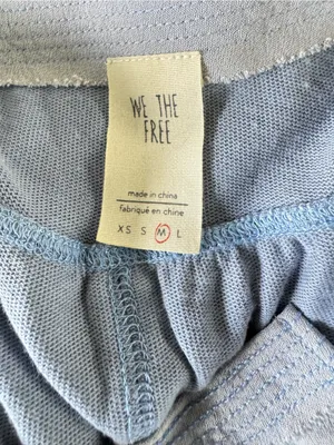 We The Free Free People Blue Boho Peasant Top Balloon Sleeve Medium oversized thumbnail 7