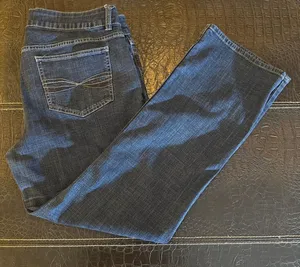 Riders By Lee Jeans Womens 14/P Blue Mid Rise Straight Leg Stretch Denim thumbnail 1