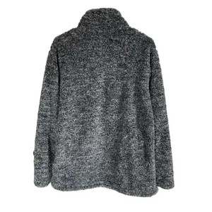 Alpine Sherpa women's M gray quarter zip pullover long sleeve zip up collared thumbnail 4