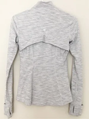 Lululemon Define Jacket Space Ice Grey Dye Size 12 Barely Worn thumbnail 4