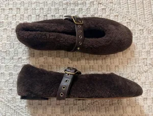 Madewell Women's Remy Faux Fur Mary Jane Flats thumbnail 1