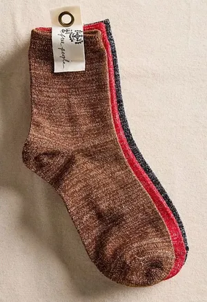 NWT Free People Lurex Sock Bundle thumbnail 1