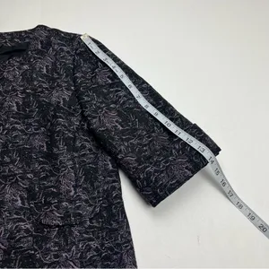 Ali‎ Miles Black Metallic Purple Jacket Womens Size Small Office Preppy Mature thumbnail 7