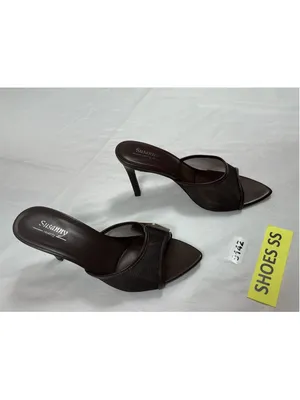 Womans NWT Susanny Slip On Stiletto Mules Eu 40 Us 9 Coffee Color thumbnail 2