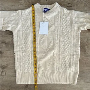 AELFRIC EDEN SOLID CABLE STITCH SWEATER, Cream, Size XS,NWT thumbnail 8
