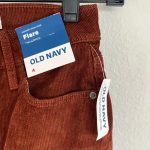 Old Navy Higher High Rise Flare Brown Corduroy Pants Size 4 NWT thumbnail 6