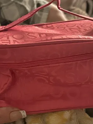 Pink Travel Cosmetic Case - Lightweight Carry Handle thumbnail 2