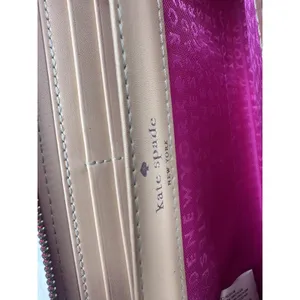 Kate Spade Wallet Womens One Size Red Leather Zip Around Credit Card Logo Clutch thumbnail 5