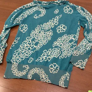 Charlotte Tarantola Vintage Teal Floral Cardigan thumbnail 6