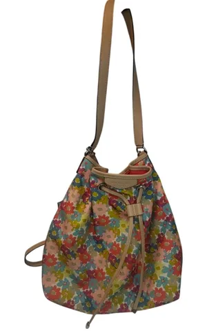 Vintage Tan Floral Coach Tote thumbnail 1