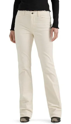 Wrangler High Rise Bold Boot Corduroy Bootcut Jeans White Cream Size 18 34 x 34 thumbnail 1