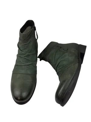 *Miz Mooz Sallie Ankle Boots Womens Size 40 Green Leather Comfort Casual Classic thumbnail 3
