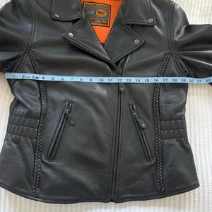 First Classics Leather Women's Black Leather Motorcycle Jacket Insulated Size L thumbnail 11