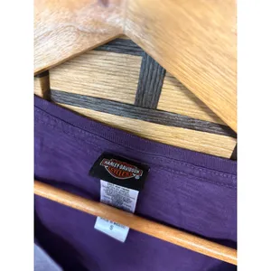 Harley Davidson Purple Burnout V Neck Tee Size Small‎ thumbnail 5