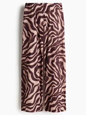 H&M Divided Brown and Pink Zebra-Print Pull-On Pants thumbnail 2