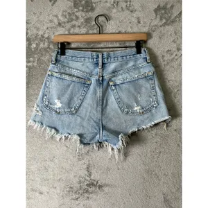AGOLDE Parker Distressed Cutoff High Rise Denim Shorts Light Wash Size 25 thumbnail 3