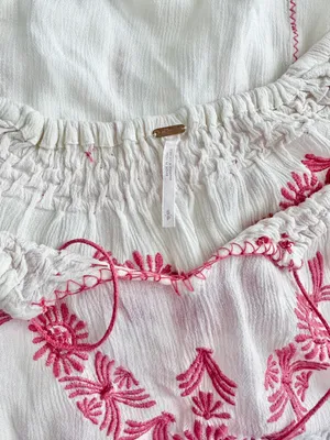 Free People Rolling Stone Woven Embroidered Top thumbnail 5