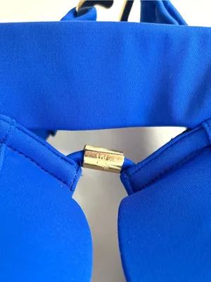 Abercrombie & Fitch Cobalt Blue Bikini Push Up Swim Top Criss Cross Straps thumbnail 6
