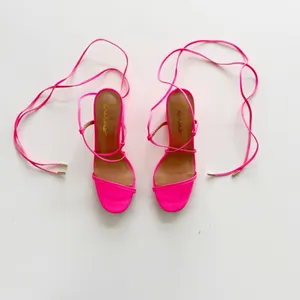Lulu’s Neon Pink Lace Up Shoes size 7 thumbnail 2