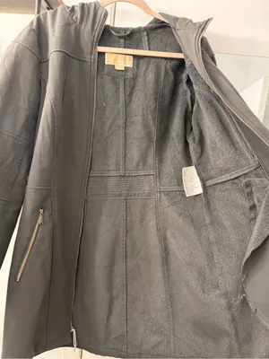 Michael Kors Olive Green Hooded Long Trench Coat thumbnail 7