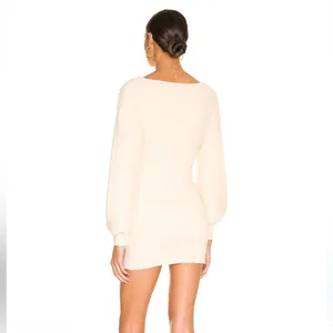 Majorelle Riley Tunic Sweater Ivory ribbed blouson sleeves knit Revolve As Is thumbnail 2