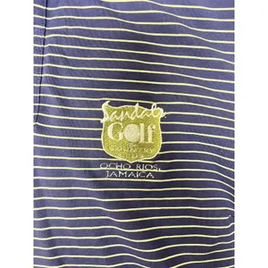 Nike Dri-Fit Golf Short Sleeve Polo Shirt Women’s Size Med Purple Yellow Stripe thumbnail 2