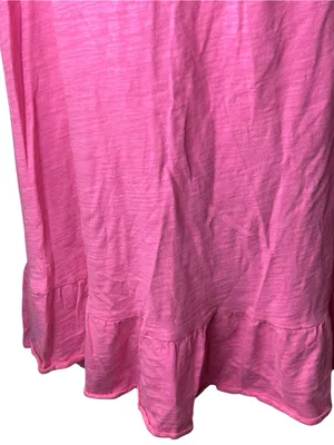 Ralph Lauren sleeveless dress ruffle pink midi size 2X 100% cotton thumbnail 6