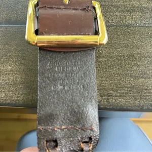 Antonio Melani ladies genuine leather braided boho belt size medium gold buckle thumbnail 9