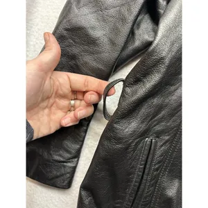 Wilsons Women's XL Black Leather Button Up Jacket Blazer Style Grunge 90s Y2K thumbnail 7
