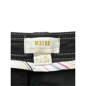 Anthropologie Maeve Women’s Contrast Stitch Navy Blue Tapered Cropped Pants Sz 4 thumbnail 4