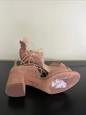 Sam Edelman Serene suede lace-up sandals in tan thumbnail 8