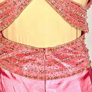 Glamorous New Pageant Prom Gown Sweetheart Neck Jeweled Pink Size 6 Glam A-line thumbnail 9