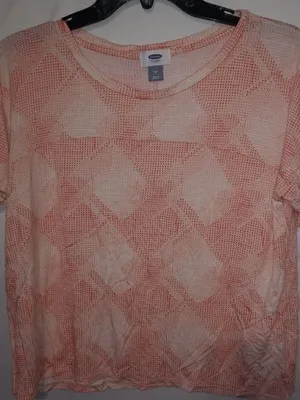 Old Navy M Orange Tshirt Scoop Neck Top thumbnail 1