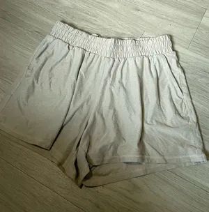 Athletic Works Light Beige Elastic Waist Athletic Shorts thumbnail 1