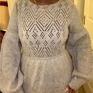 Elegant Gray Women's Sweater Dress Size M thumbnail 1