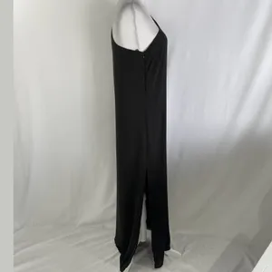 New Krisa One Sleeve Maxi One Shoulder Long Sleeve Side Slit Dress Black Size XS thumbnail 10