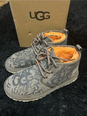 UGG Neumel Street Graffiti wool lace up ankle boots booties shoes sz 7 new thumbnail 2