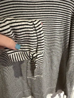 LOFT Women's Black & White Striped Long-Sleeve Tee thumbnail 4