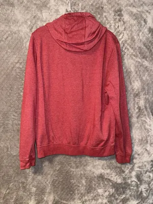 Nike Women's Red Heathered Funnel Neck Hoodie thumbnail 9