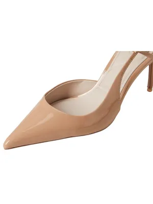 NWT Aldo Womens Kymmberly Strappy Pointed Toe Heels 14028467 Cream Brown 7B thumbnail 6
