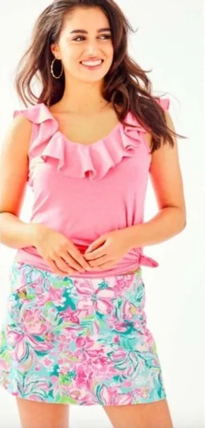 Lilly Pulitzer Madison Skort Hot On The Scene Size Small Floral Tropical Pink thumbnail 1
