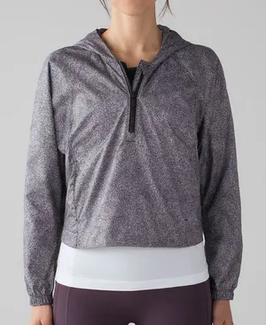 Lululemon I Put‎ A Shell On You Jacket Sea Spray Size 4 Half Zip Windbreaker thumbnail 1