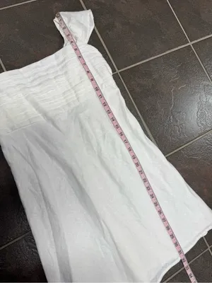 Abercrombie & Fitch A&F Emerson Cap Sleeve Mini Dress Linen White Medium NEW thumbnail 14