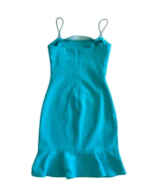 LIKELY Blue Ruffle Trim Cocktail Dress Size 2 thumbnail 3