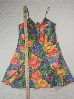 Victoria's Secret Vintage Orange Floral Satin Cami thumbnail 6