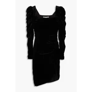 Veronica Beard Toki Black Velvet Long Sleeve Mini Dress Women’s Size 4 thumbnail 3