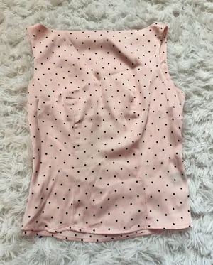 Pink polka dot top Size XS thumbnail 1