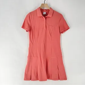 Outdoor Voices Coral Stretch Cotton Short Sleeve Pleated Mini Polo‎ Tennis Dress thumbnail 2