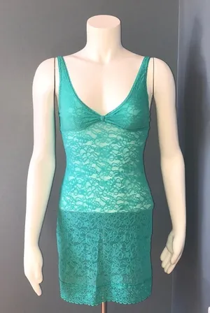 Victoria’s Secret The Lacie Lace Babydoll in Teal thumbnail 1