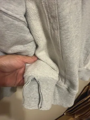 Aerie Womebs Crewneck Sweater in Light Gray thumbnail 5